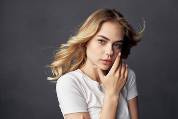 woman blonde portrait