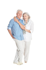 portrait of  senior couple posing