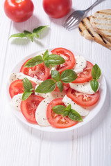 Caprese salad with mozzarella