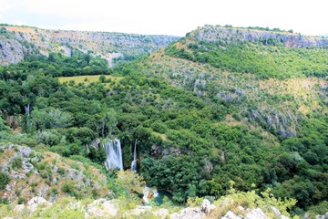 view with the manojlovac waterfall in N.P. Krka, Croatia