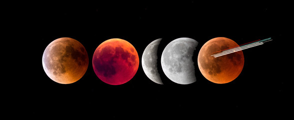 Mondfinsternis mit Blutmond vom 27.7.2018