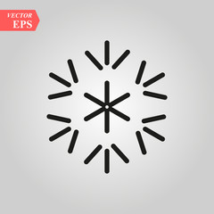 snowflake icon, vector snowflake sign, isolated snowflake symbol