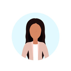 woman avatar isolated faceless female cartoon character portrait flat vector illustration