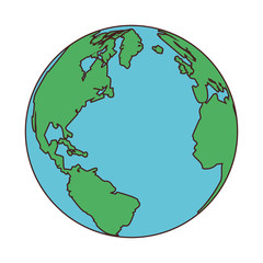 Earth world isolated vector illustration graphic design