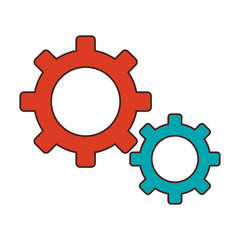 Gears working symbol vector illustration graphic design