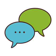 Chat bubbles symbol vector illustration graphic design