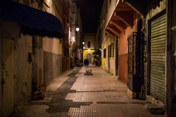 Fototapeta na wymiar Rabat medina at night