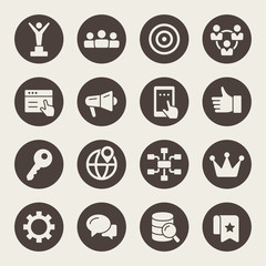 Internet marketing icons