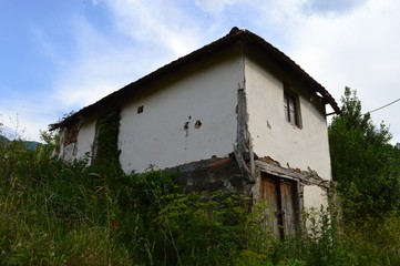 old ruined abandoned house
