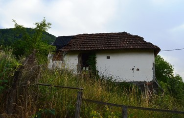 old ruined abandoned house
