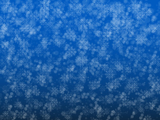 Christmas abstract background, falling snow.