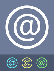 At Sign - Simple Buttons