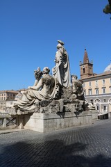 Fototapeta na wymiar Sculpture at Piazza del Popolo in Rome, Italy