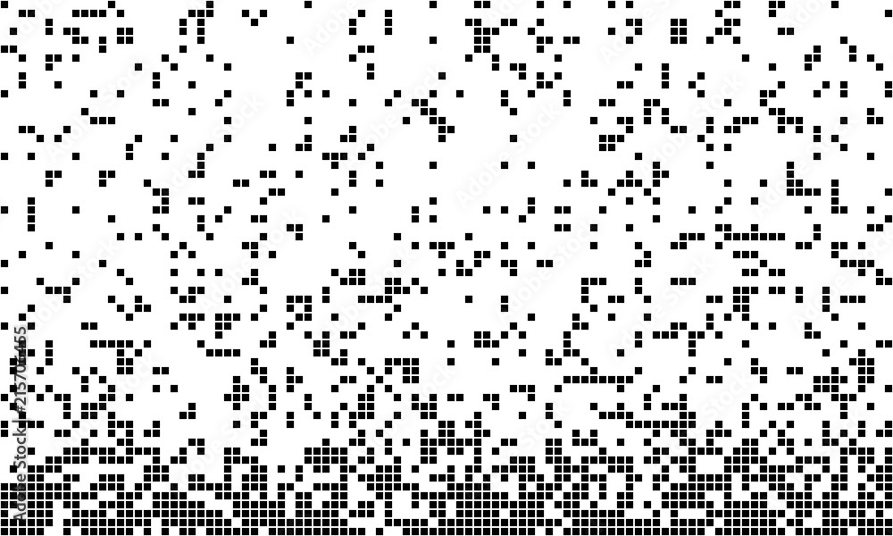 Aufkleber Abstract pixel gradient background. Falling pixels. Geometric mosaic background. Vector Illustration.