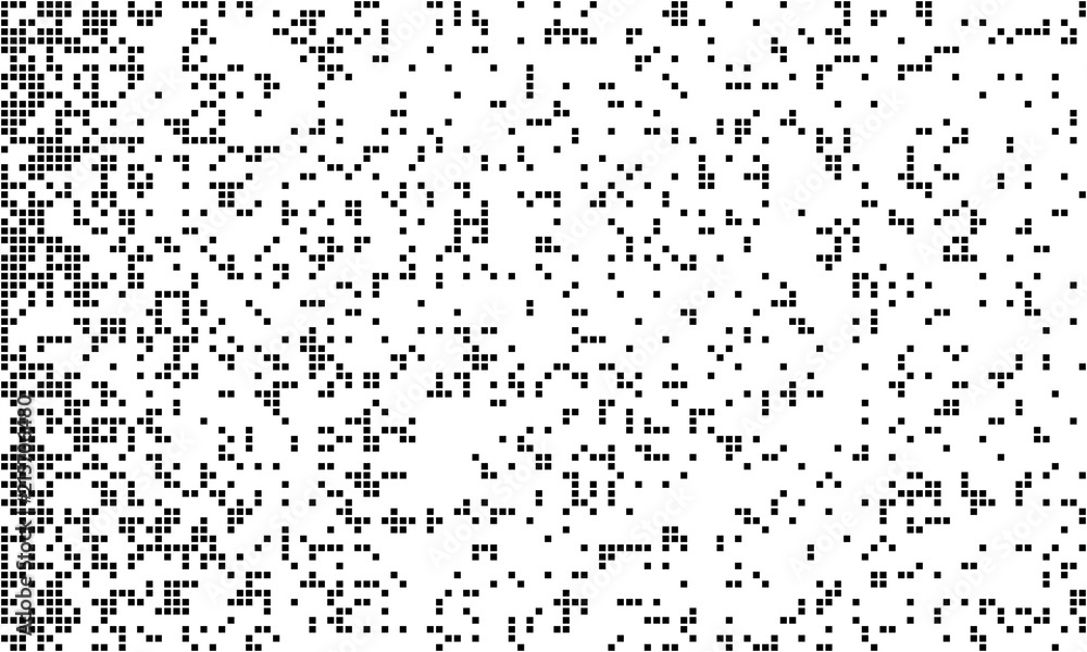 Poster Abstract pixel gradient background. Falling pixels. Geometric mosaic background. Vector Illustration.