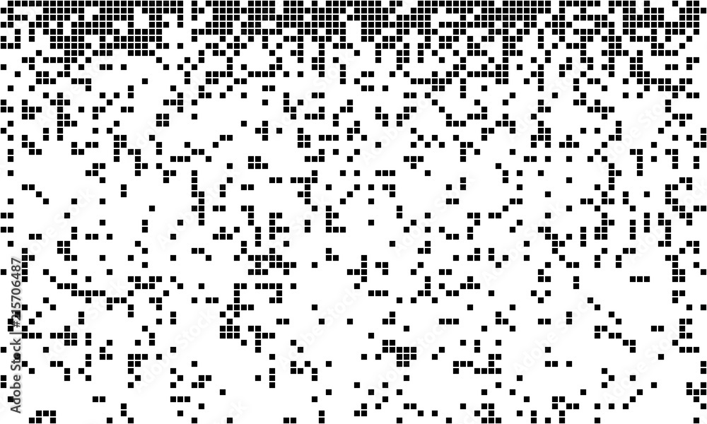 Poster Abstract pixel gradient background. Falling pixels. Geometric mosaic background. Vector Illustration.