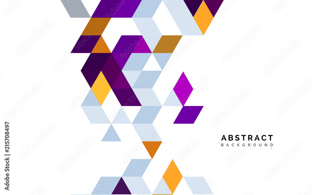 Aufkleber Abstract background with color cubes and grid