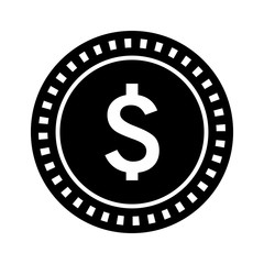 Money coin isolated vector illustration graphic design