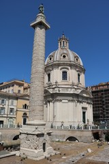 Fototapeta na wymiar Santissimo Nome di Maria al Foro Traiano in Rome, Italy 