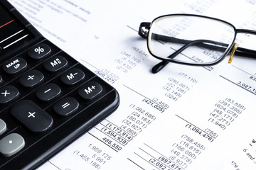 Financial plan, Business concept, Financial analysis - income statement.