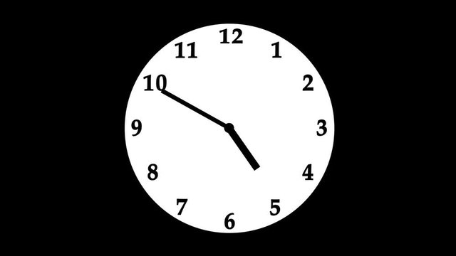 Shooting of hours. Time lapse. Alpha channel included. Png+Alpha.  In the second part of the video only numbers and arrows, no background.