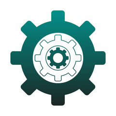 Gears working symbol vector illustration graphic design