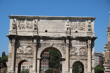 Fototapeta na wymiar The Arco di Costantino in Rome Italy 