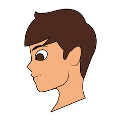 Man head profile vector illustration graphic design