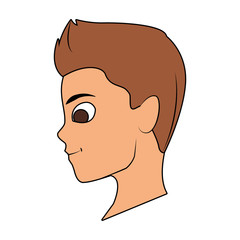 Man head profile vector illustration graphic design