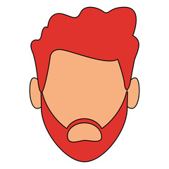 Man faceless head vector illustration graphic design