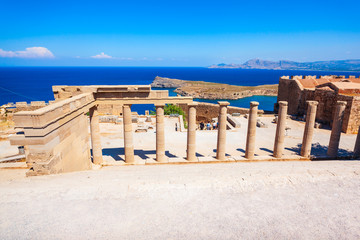 Lindos Acropolis and beach, Rhodes