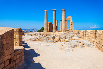 Lindos Acropolis and beach, Rhodes