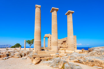 Lindos Acropolis and beach, Rhodes