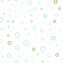 Light Blue, Green vector seamless pattern with spheres.