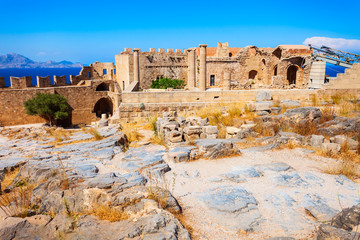 Lindos Acropolis and beach, Rhodes