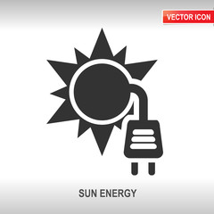 sun energy vector icon