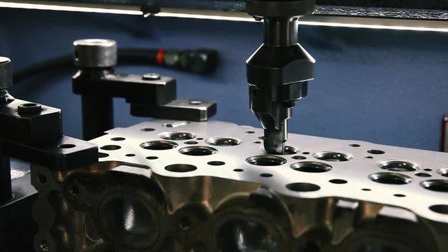 Grinding valve seats in the cylinder head
