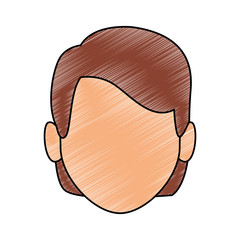 Woman faceless head vector illustration graphic design