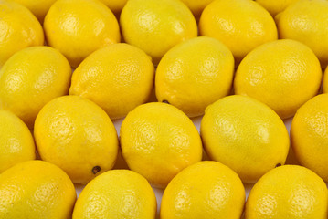 Lemons on white background.