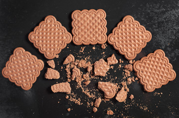 Chocolate square cookies