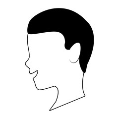 Man faceless head vector illustration graphic design
