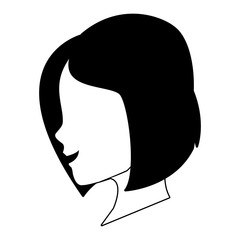 Woman faceless head vector illustration graphic design