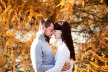 Fototapeta premium Man and woman together, happy couple