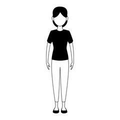 Young woman cartoon vector illustration graphic design