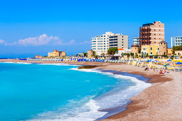 Obraz premium Rhodes island city beach, Greece