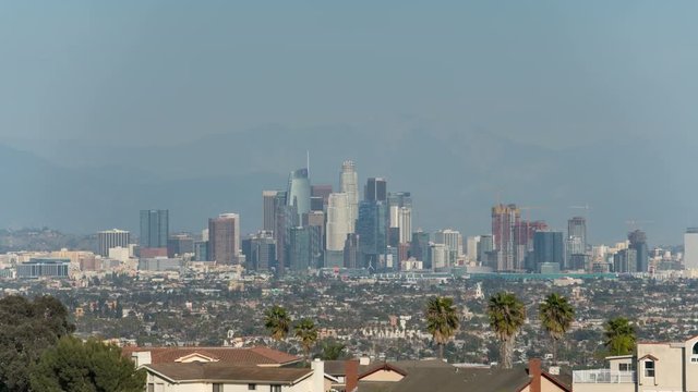 Los Angeles Downtown from Baldwin Hills Time Lapse 