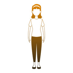 Young woman cartoon vector illustration graphic design