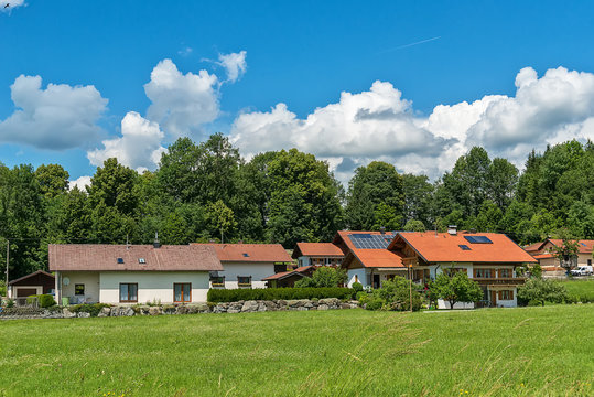 Bavaria, Germany June 10, 2018: Lovely rural countryside in Bavaria