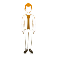 Young man cartoon vector illustration graphic design