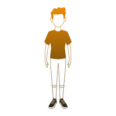 Young man cartoon vector illustration graphic design